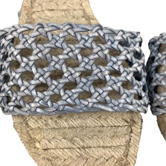 Women's Jigsaw Sila Woven Espadrille Slider Flat Sandals in Navy Size 40 / 9 - Picture 2 of 11